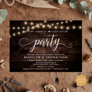 Before Happily Ever After Rehearsal Dinner Party Invitation