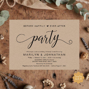 Before Happily Ever After Rehearsal Dinner Party Invitation