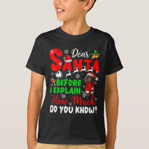 Before I Explain How Much You Know Xmas Dachshund T-Shirt