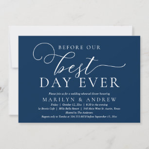 Before Our Best Day Ever, Wedding Rehearsal Dinner Invitation