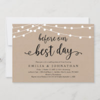 Before Our Best Day, Rustic Rehearsal Dinner