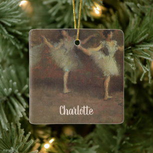 Before the Ballet by Edgar Degas, Vintage Fine Art Ceramic Ornament