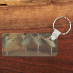 Before the Ballet by Edgar Degas, Vintage Fine Art Keychain