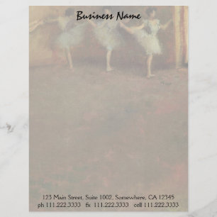 Before the Ballet by Edgar Degas, Vintage Fine Art Letterhead