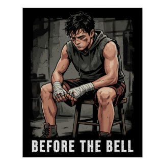 Before The Bell Motivational Boxing Gym Art Poster