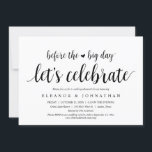 Before The Big Day, Wedding Rehearsal Dinner Party Invitation<br><div class="desc">Announce your happily ever after in style with our modern rustic theme design (Before The Big Day, Let's celebrate ) wedding rehearsal celebration invitation card. It is ideal for couples who have decided to celebrate the night before their big day. With its sophisticated yet playful design, this invitation is sure...</div>