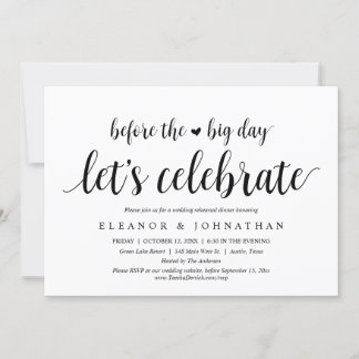 Before The Big Day, Wedding Rehearsal Dinner Party Invitation