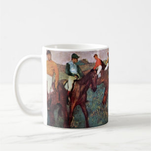 Before The Start Jockeis Training - Degas Painting Coffee Mug