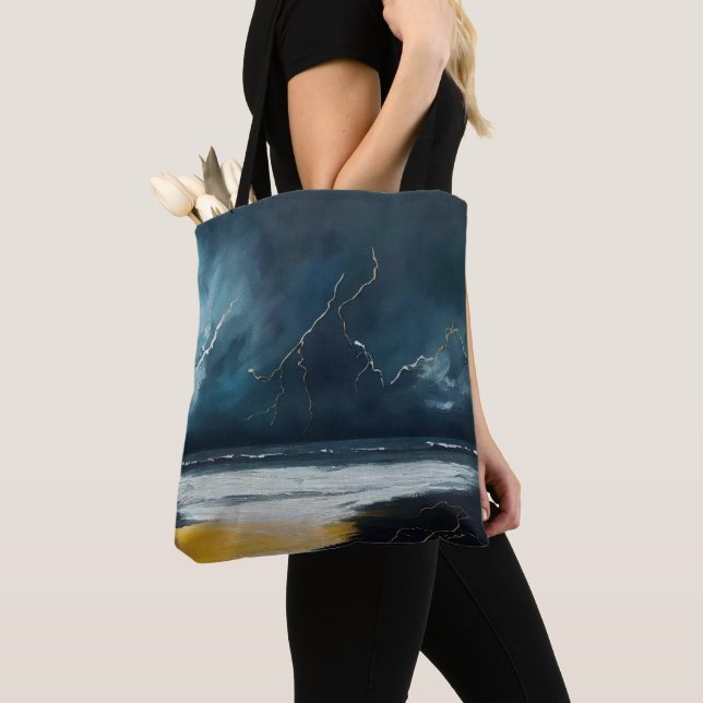 Before The Storm – Abstract Seascape Tote Bag (Close Up)