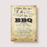 Before They Say I Do Lets Have A BBQ! - Vintage