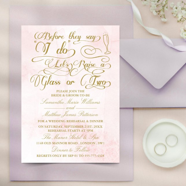 Before They Say I Do Let's Raise A Glass Or Two Invitation (Creator Uploaded)