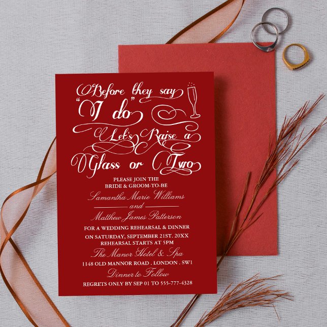Before They Say I Do Let's Raise A Glass Or Two Invitation (Creator Uploaded)