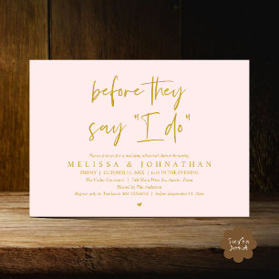 Before They Say "I Do", Wedding Rehearsal Dinner Invitation