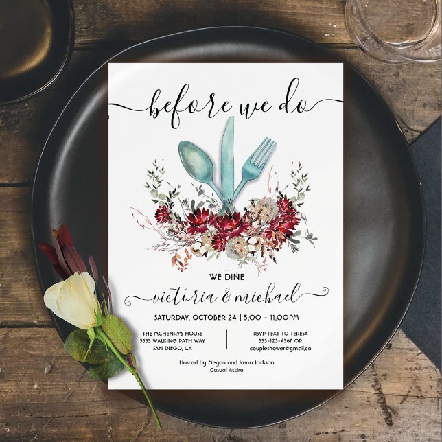 Before we Do we Dine rehearsal Dinner  Invitation (Creator Uploaded)