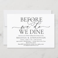 Before We Do, We Dine, Wedding Rehearsal Dinner