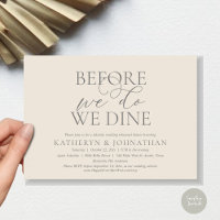 Before We Do, We Dine, Wedding Rehearsal Dinner