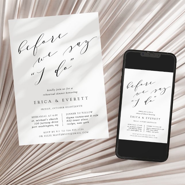 Before We Say I Do | Rehearsal Dinner Invitation (Creator Uploaded)