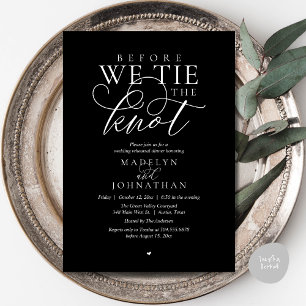 "Before we tie the knot", Wedding Rehearsal Dinner Invitation