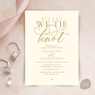 "Before we tie the knot", Wedding Rehearsal Dinner Invitation