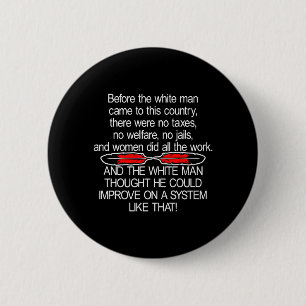 Before White Man Came 2 USA Black Inch Round Button