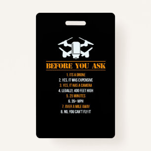Before You Ask Drone Pilot Badge