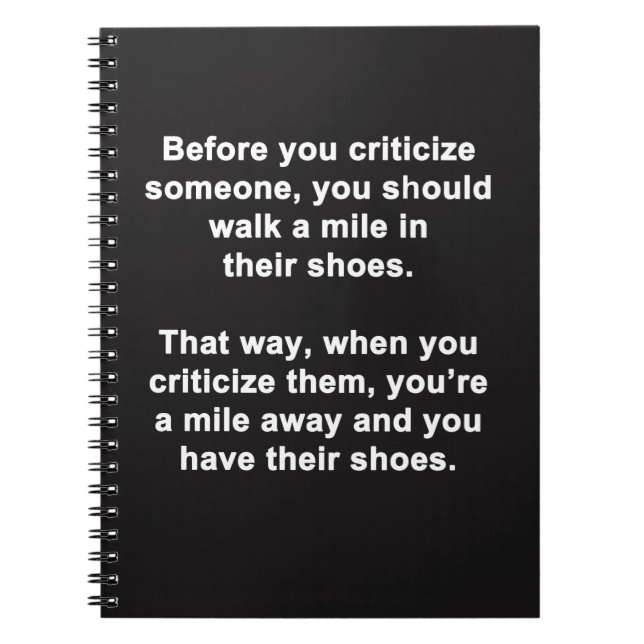 Before You Criticize Notebook (Front)