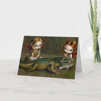 "Befriending an Alligator" Greeting Card