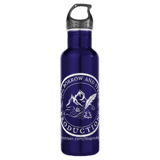 Beg, Borrow and Steal Productions Logo (White on B 710 Ml Water Bottle