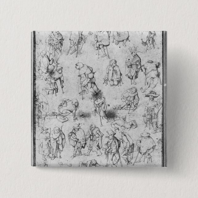 Beggars 2 Inch Square Button (Front)