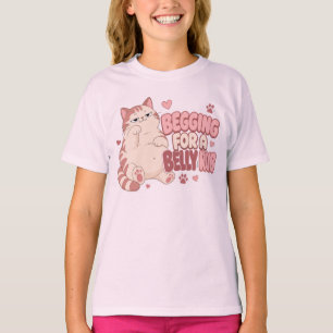 Begging For A Belly Rub Funny Cat   Cute Cat T-Shirt