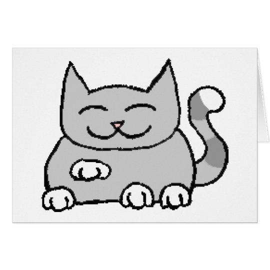 Begging Lucky Cat Card