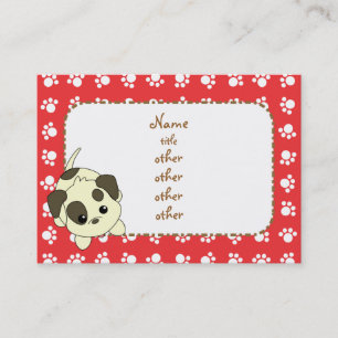 Begging Puppy Paws Business Card