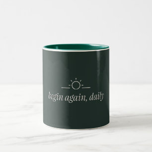 Begin Again Daily Forest Green Mindfulness Mug