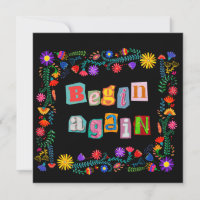 Begin Again Encouragement Start Over 2nd Chance