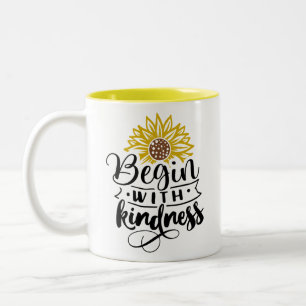 Begin With Kindness Two-Tone Coffee Mug