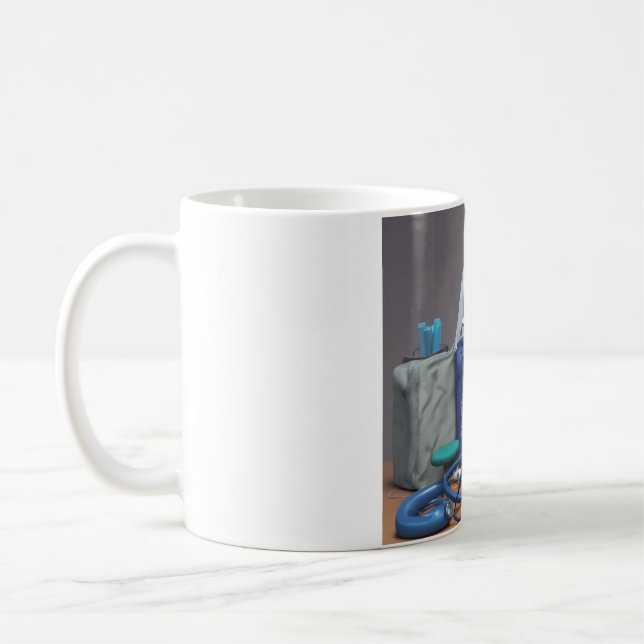 Begin Your Journey: Scrubs & Stethoscopes Mug (Left)