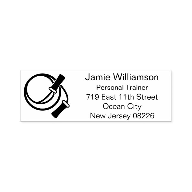 Beginner Fitness Skipping Rope Return Address Self-inking Stamp (Design)