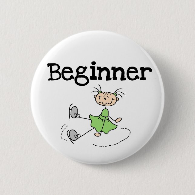 Beginner Ice Skating Button (Front)