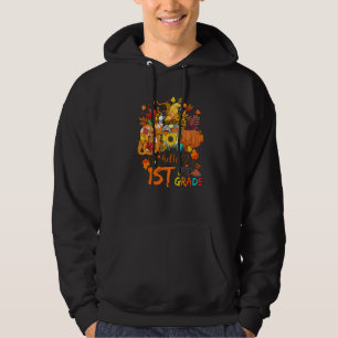 Beginning Of Autumn Fall Teacher Sunflower Hello 1 Hoodie