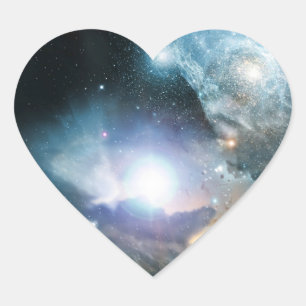 Beginning Of The Universe Heart Sticker