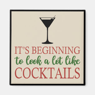 Beginning to look a lot like cocktails magnet