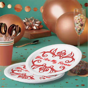 Begins With A Kiss Collection Paper Plates