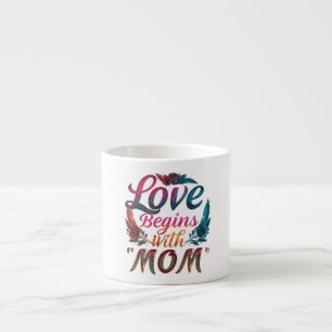 Begins with "Mom" - Specialty Espresso Mug  