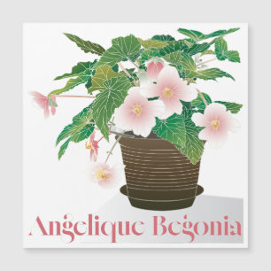 Begonia Flat Magnet