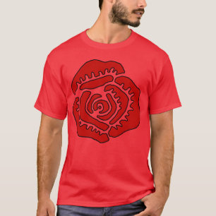 Begonia Flower Red Scarlet Hippie Festival Jam gir T-Shirt