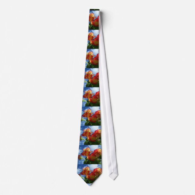 Begonia Flowers Tie (Front)