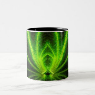 Begonia Leaf Abstract Two-Tone Coffee Mug