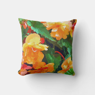 BEGONIAS THROW PILLOW
