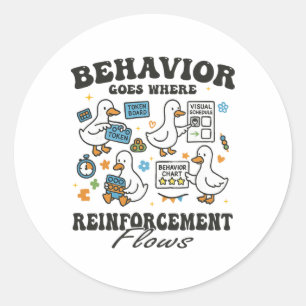 Behavior Analyst Silly Goose Rbt Aby Therapy Sped  Classic Round Sticker
