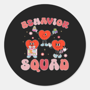 Behavior Squad Aby Therapist Valentine Behavioral  Classic Round Sticker